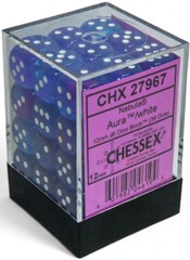 Chessex - Nebula Aura/White Luminary 36D6 12mm - CHX27967